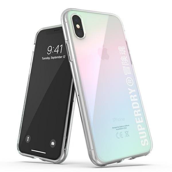 SuperDry Snap iPhone X/Xs genomskinligt fodral till spelet 41584