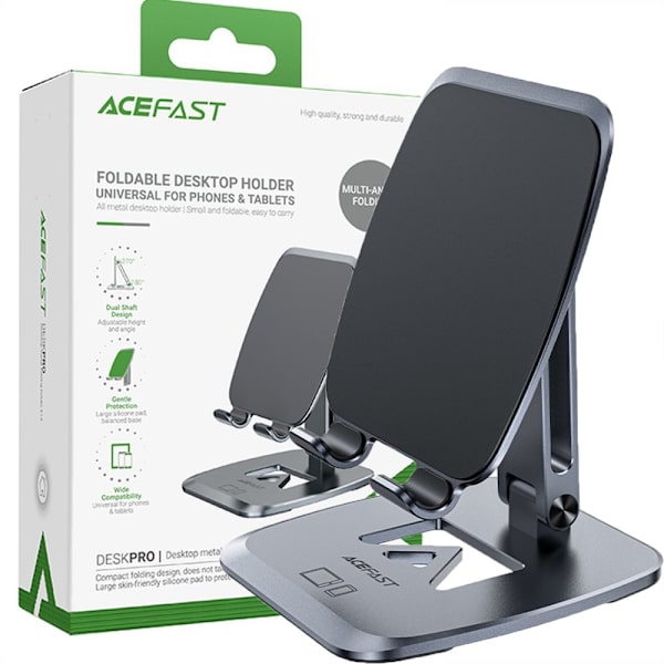 ACEFAST FOLDBART STATIV / BORDETTELEFONHOLDER GRÅ