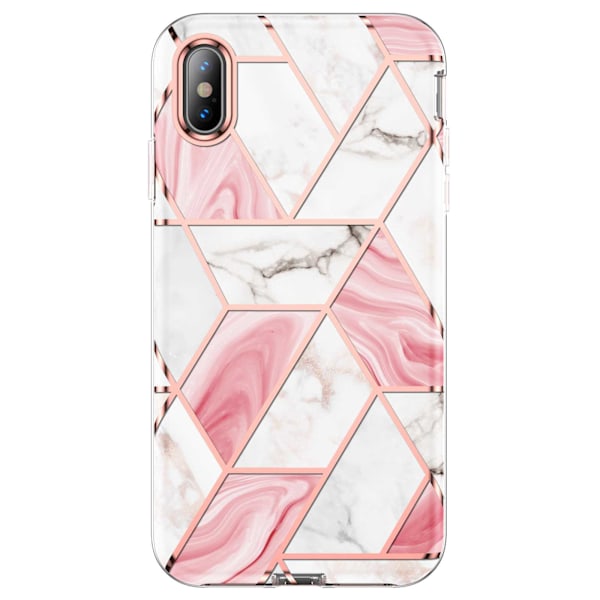 Spacecase Cover Cover 360 Marble För Iphone Xs Max Vit Rosa