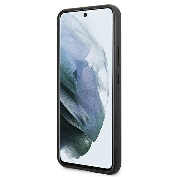 AMG LEATHER DEBOSSED LINES ETUI TIL SAMSUNG GALAXY S22+ - SORT