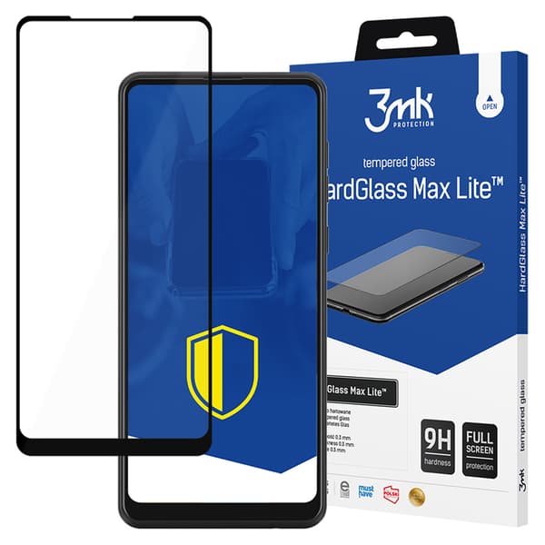 SAMSUNG GALAXY A21 SORT - 3MK HARDGLASS MAX LITE