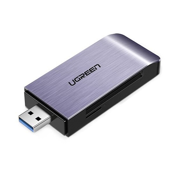 Ugreen SD / micro SD / CF / MS kortleser for USB 3.0 grå (50541)