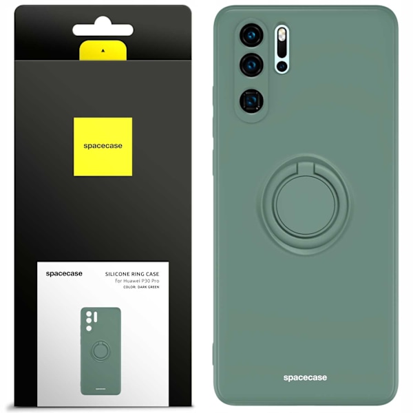 Spacecase Silikonecase Ring För Huawei P30 Pro Mörkgrön
