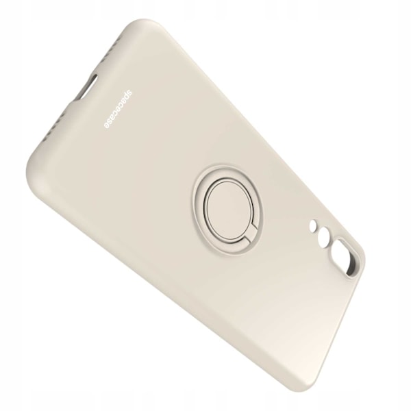 Spacecase Silikoncase Ring För Huawei P20 Pro Bone Cover