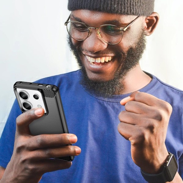 CARBON CASE TIL XIAOMI REDMI NOTE 13 5G - SORT