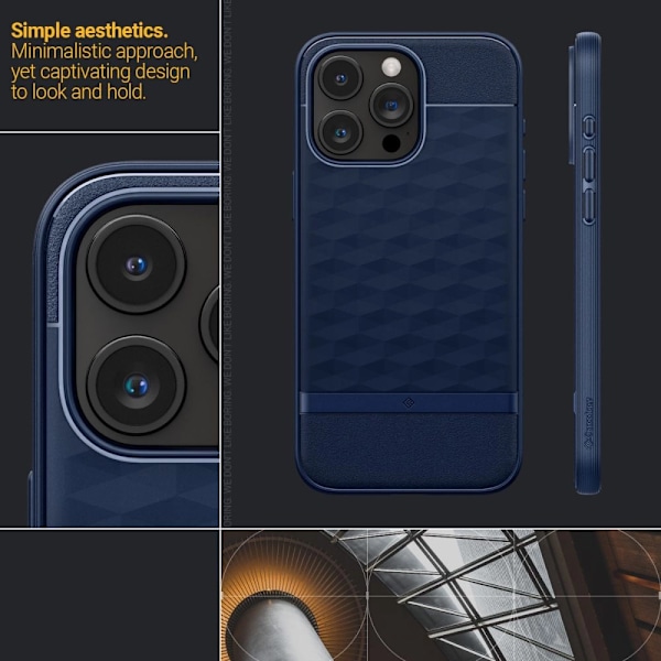 CASEOLOGY PARALLAX MAG ETUI MED MAGSAFE TIL IPHONE 15 PRO MAX - MARINEBLÅ