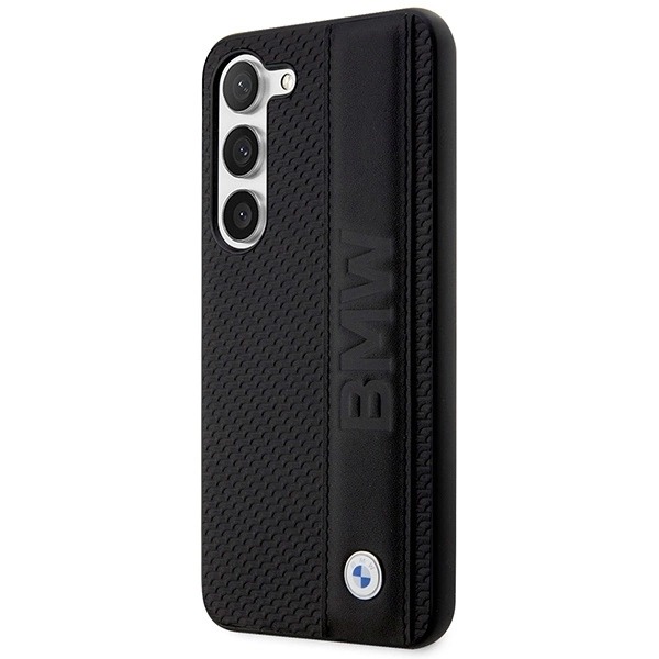 BMW LEATHER TEXTURED & STRIPE COVER TIL SAMSUNG GALAXY S23+ - SORT