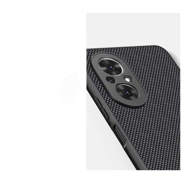 Nillkin Textured Case slitesterk forsterket veske med gelramme og nylonbakside for Honor 50 SE svart