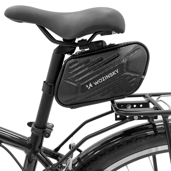 Wozinsky sykkelseteveske vanntett 1,5 l svart (WBB27BK)