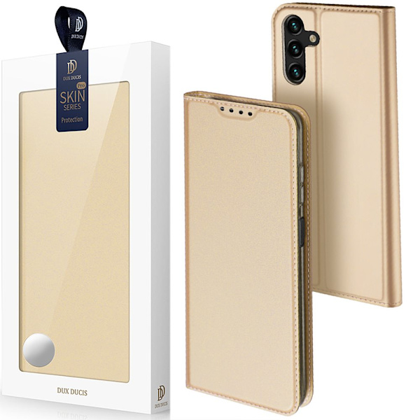 Dux Ducis Skin Pro-deksel til Samsung Galaxy A14 5G-deksel med flip-kortlommebok? gyllen stativ