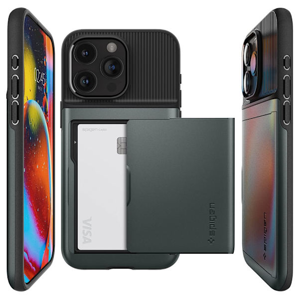 Spigen Slim Armor CS, dyp grønn - iPhone 15 Pro
