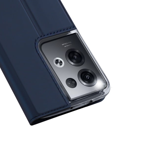 Dux Ducis Skin Pro-veske til Oppo Reno 8 Pro-deksel med flip-kortlommebok? blå stativ