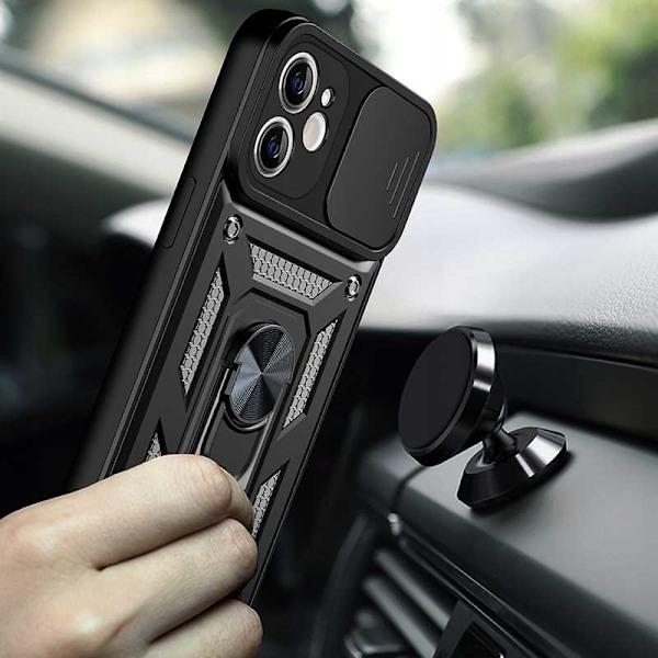Spacecase Case Fall För Iphone 11 Svart Sc Camring Skydd