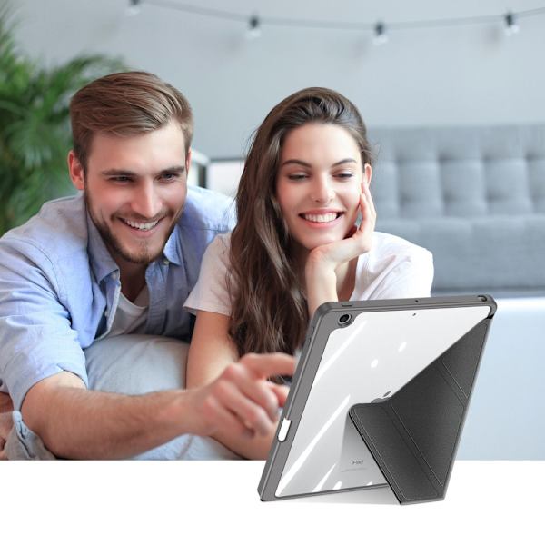 Dux Ducis Magi-deksel for iPad 10.2 2021 / 2020 / 2019 smart etui med stativ og oppbevaring for Apple Pencil grå