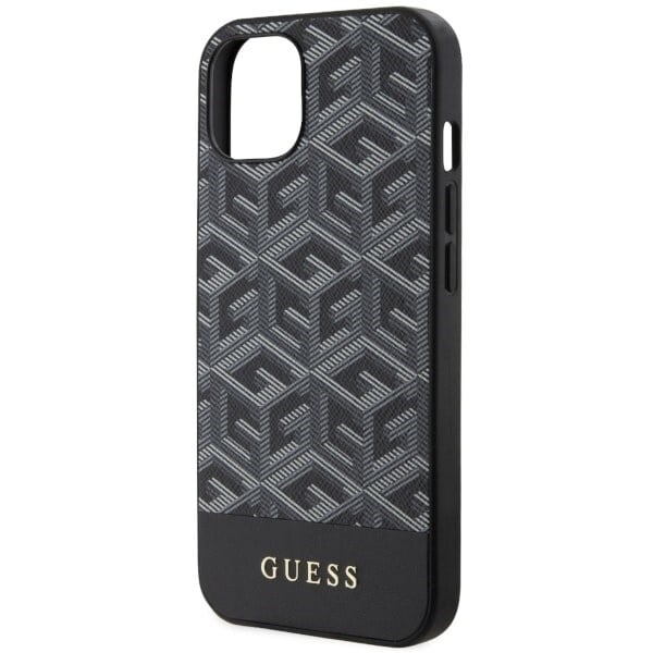 Guess GUHMP14SHGCFSEK-deksel til iPhone 14 - svart GCube Stripes MagSafe
