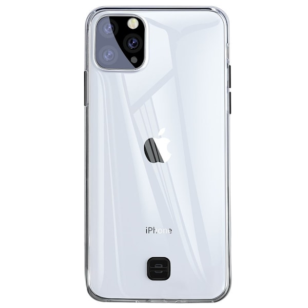 Baseus Transparent Key-herdet deksel med gelramme for iPhone 11 Pro Max svart (WIAPIPH65S-QA01)