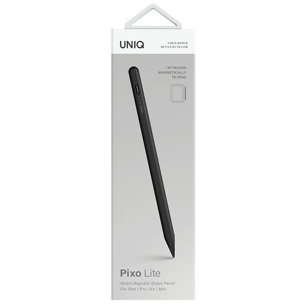 Uniq Pixo Lite-deksel med magnetisk stylus for iPad svart/grafittsvart