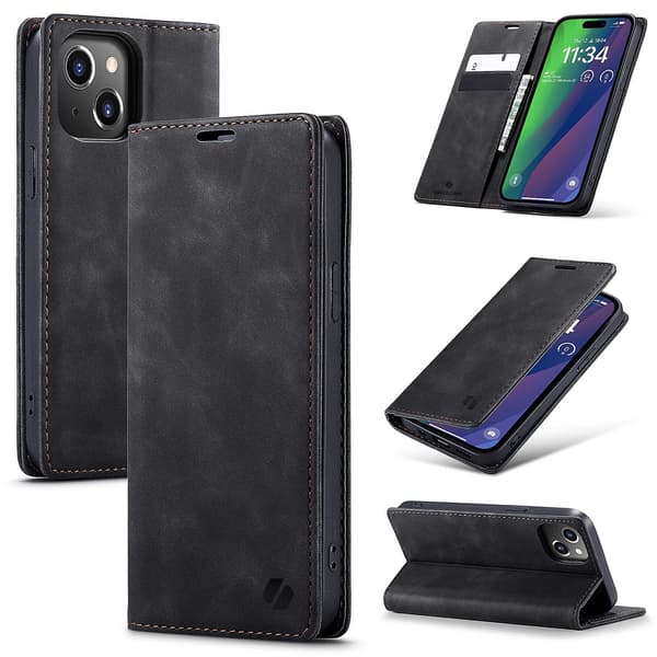 Spacecase Pålbocksväska För Iphone 15 Svart Väska 15 Pro Max
