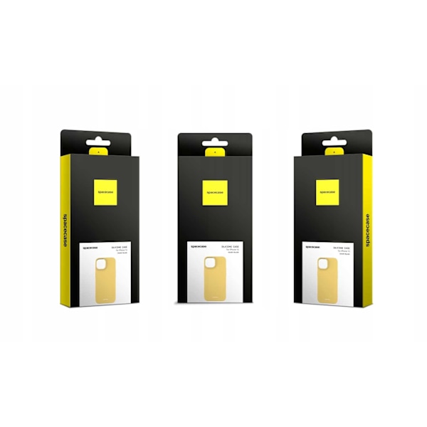 Spacecase Silikonecase För Iphone 15 Case Gult Skydd