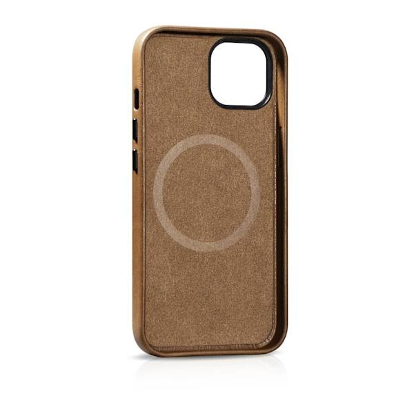ICARER CASE CASE LÆDERCOVER MED MAGSAFE TIL IPHONE 14+ BRUN