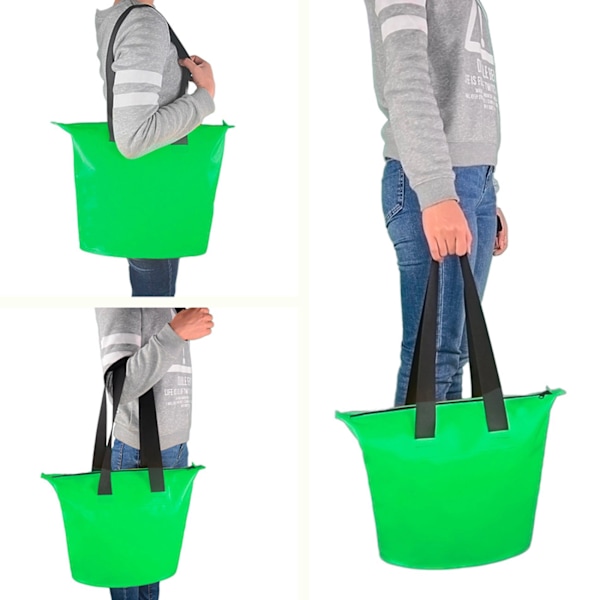 VANDTÆT 11L PVC TASKE - GRØN