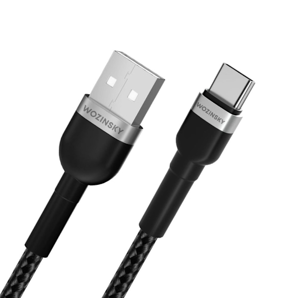 WOZINSKY WNBAC1 USB-A / USB-C 2.4A KABEL 1 M - SORT