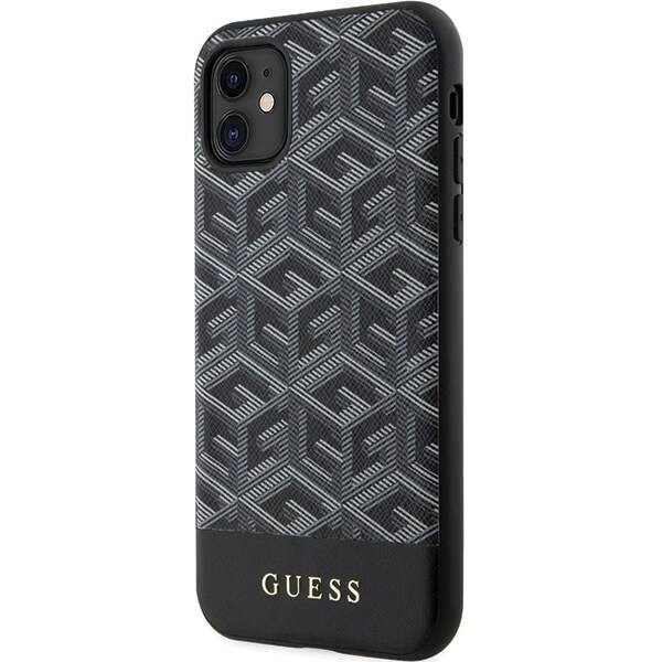 Guess G Cube Stripes MagSafe GUHMN61HGCFSEK-deksel til iPhone 11 / Xr svart