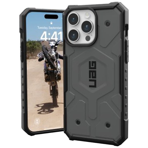 UAG CASE MED MAGSAFE TIL IPHONE 15 PRO MAX SILVER