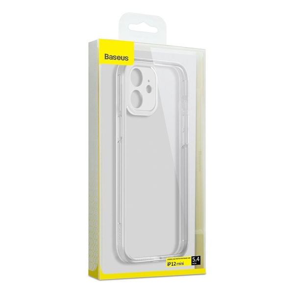 Baseus kameralinsebeskytterveske Armored Flexible Gel Deksler for iPhone 12 Mini Transparent (FRAPIPH54N-02)