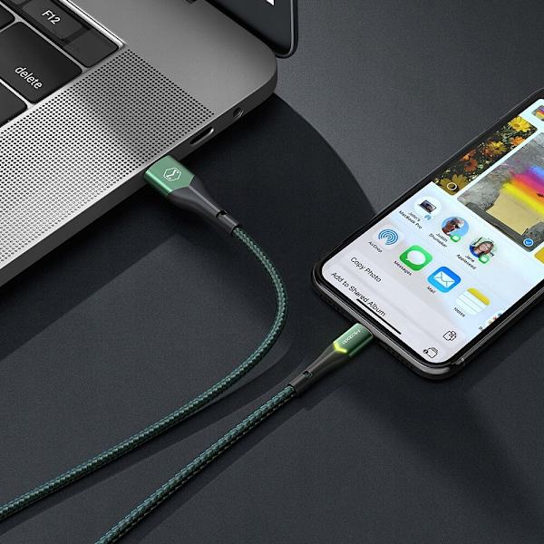MCDODO USB LYN SNABB LADDNINGSKABEL 36W IPHONE 13 14 2M LED ORANGE