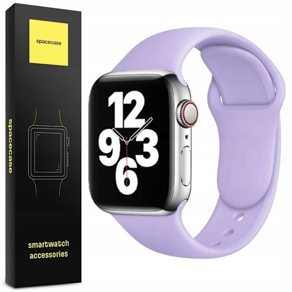 Spacecase Silikon Klockorm 42/44/45Mm Lavendel För Apple Watch