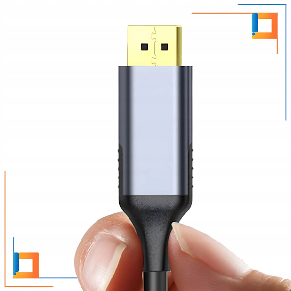 CO2 HDMI-KABEL TILL DISPLAYPORT 1.4 ADAPTER HDMI DP FHD 240HZ 4K 60HZ HDR 3M