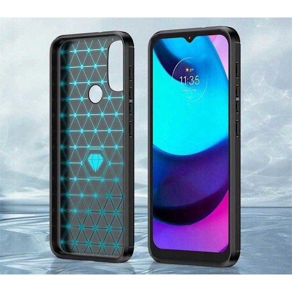 Spacecase Cover Till Motorola Moto E20 E40 Black Carbon