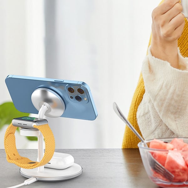 Choetech 3-i-1 induktiv ladestasjon for iPhone 13.12.14, AirPods Pro, Apple Watch svart (T585-F)