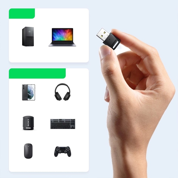 Ugreen CM390 5.0 USB Bluetooth Adapter - Svart