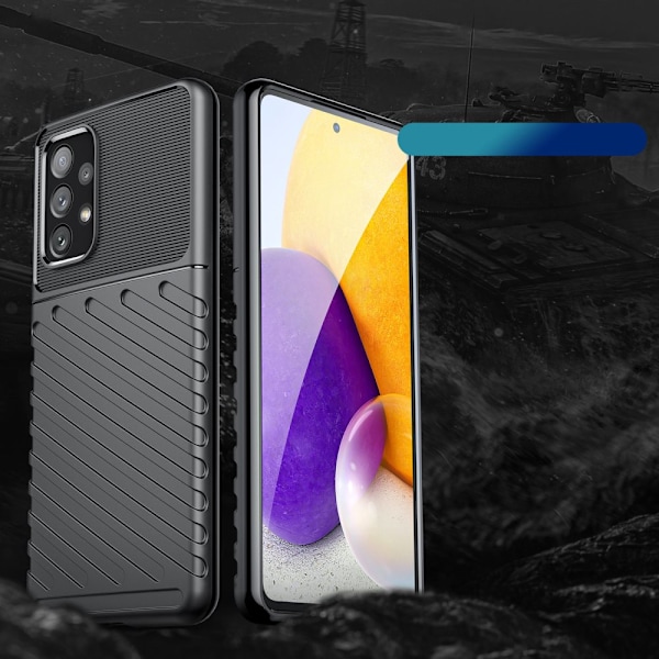 Thunder Case fleksibelt pansret deksel til Samsung Galaxy A73 svart