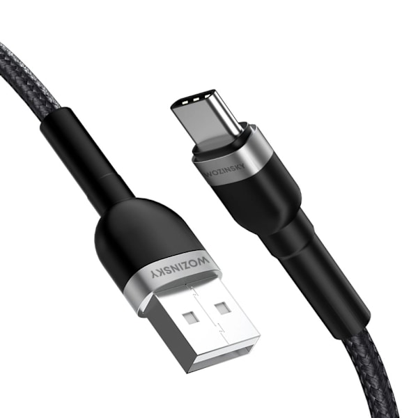 WOZINSKY WNBAC1 USB-A / USB-C 2.4A KABEL 1 M - SORT
