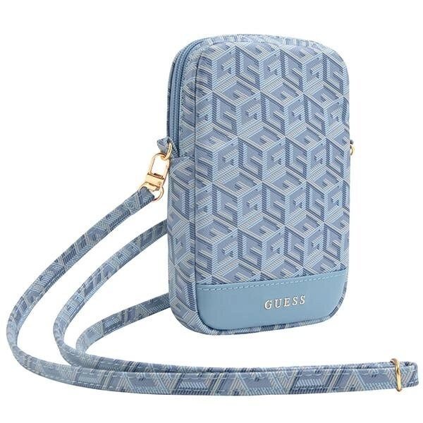 Guess Zip GCube Bottom Stripe telefonveske - blå