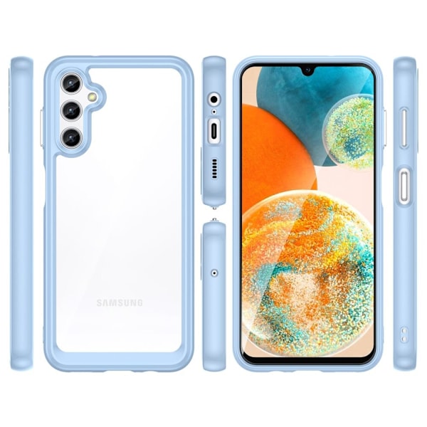 Outer Space-deksel til Samsung Galaxy A14 5G, fleksibel ramme, blå