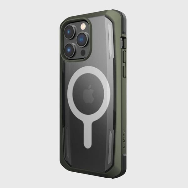 Raptic X-Doria Secure Case for iPhone 14 Pro med MagSafe pansret deksel i grønt