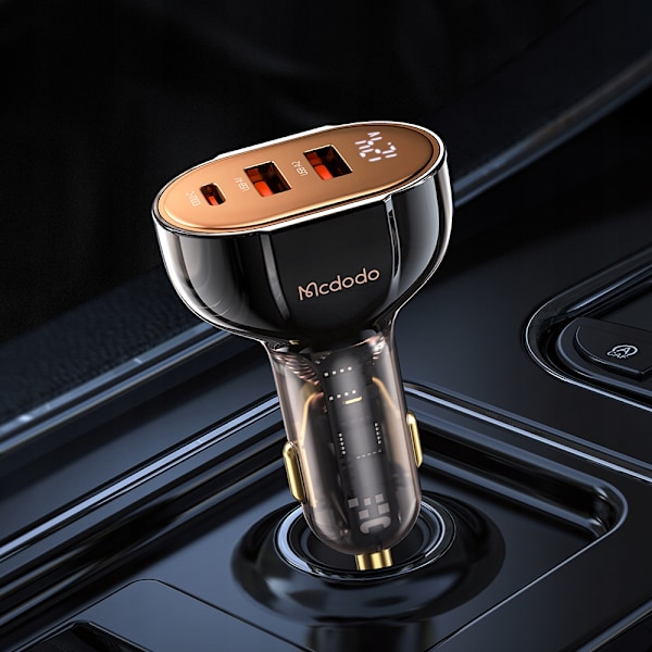 MCDODO KRAFTFULL SNABB BILLADDARE MÄTARE 3X USB USB-C 100W LED
