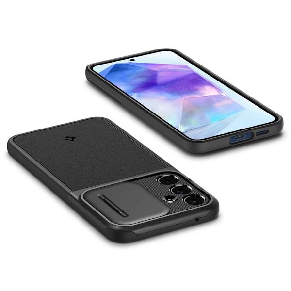SPIGEN OPTIK ARMOR ETUI TIL SAMSUNG GALAXY A55 5G - SORT