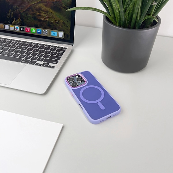 MAGNETIC COLLECTION MAGSAFE ETUI TIL IPHONE 16 PRO MAX - LILLA