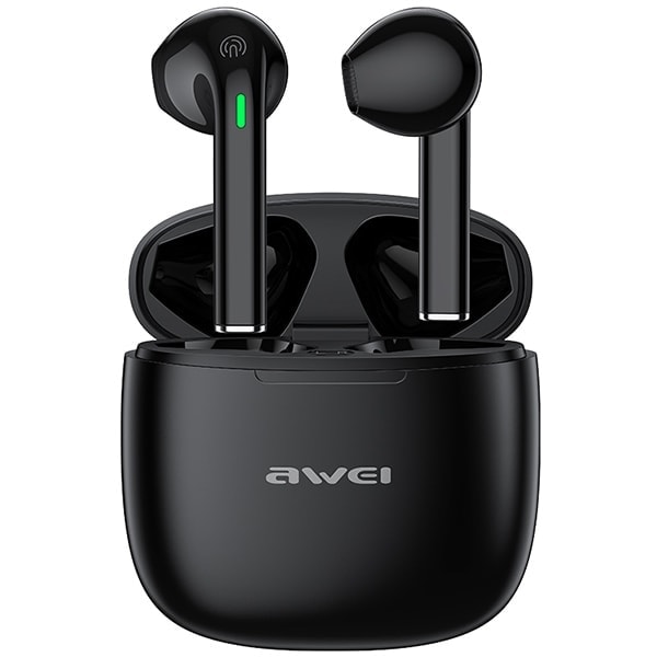 AWEI Bluetooth 5.3 T26 Pro TWS hörlurar + dockningsstation svart/svart