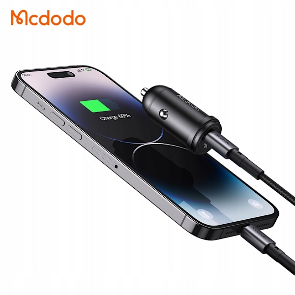 MCDODO SNABB BILLADDARE FOR PHONE USB-C LED + LYNKABEL
