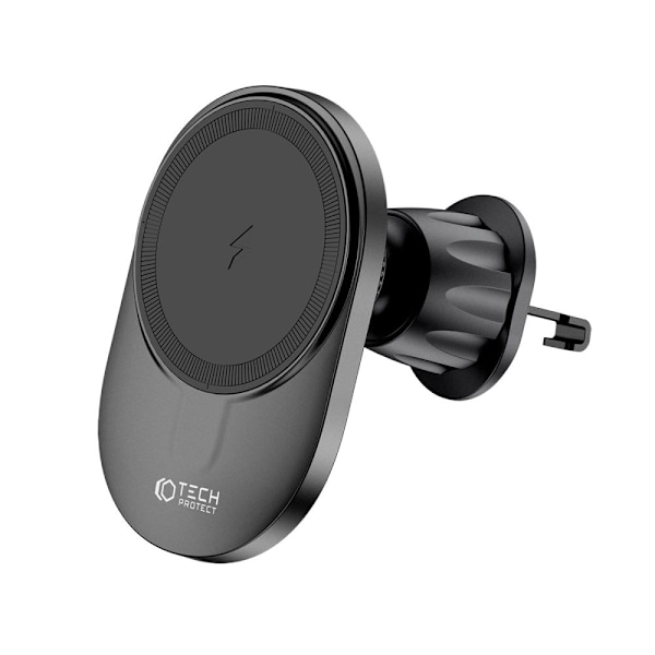 TECH-PROTECT MM15W-V1 MAGNETISK MAGSAFE Dashboard & VENT BILMONTERING TRÅDLØS LADER 15W SORT