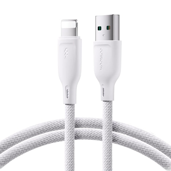 Joyroom Multi-Color Series SA34-AL3 USB-A / Lightning 3A-kabel 1m - hvit