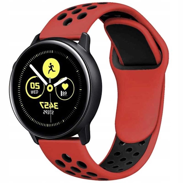 Spacecase Sportband Klorrem 22Mm Röd Svart För Apple Watch