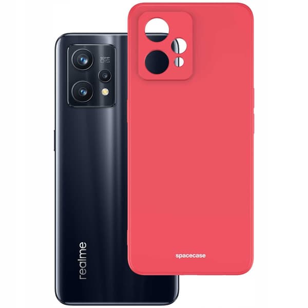 Spacecase Silikonfodral För Realme 9 4G 9 Pro+ Rött Skydd