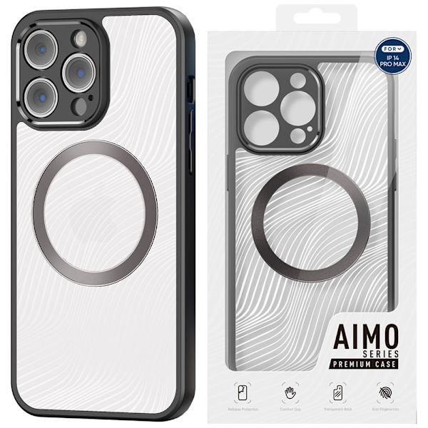 Pansret iPhone 14 Pro-deksel kompatibel med MagSafe Dux Ducis Aimo Mag - Svart